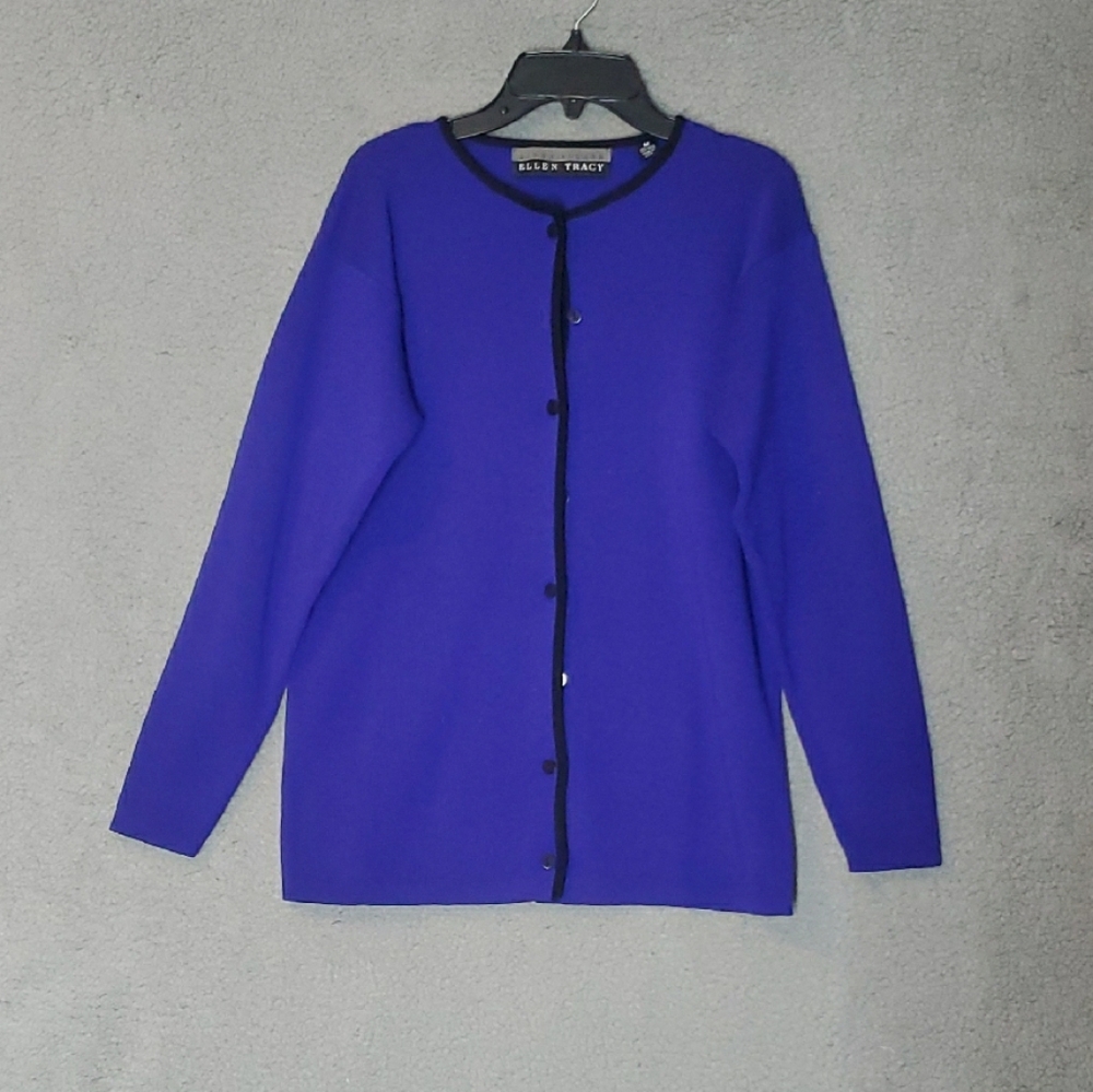 Linda Allard Elen Tracy Women Theory Purple Sweater Size M